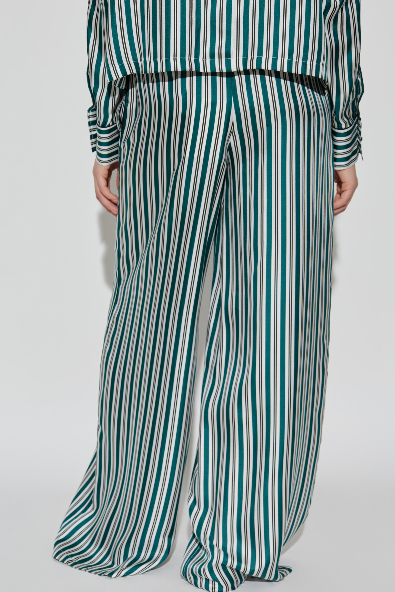 Green Silk trousers 